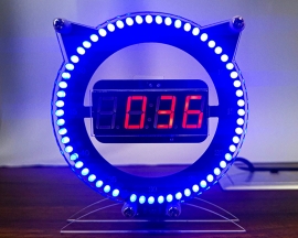 DIY LED Electronic Clock Kits, 0.56 inch 4-Digit Temperature Alarm Clock Kits for STEM Projects Learn Soldering